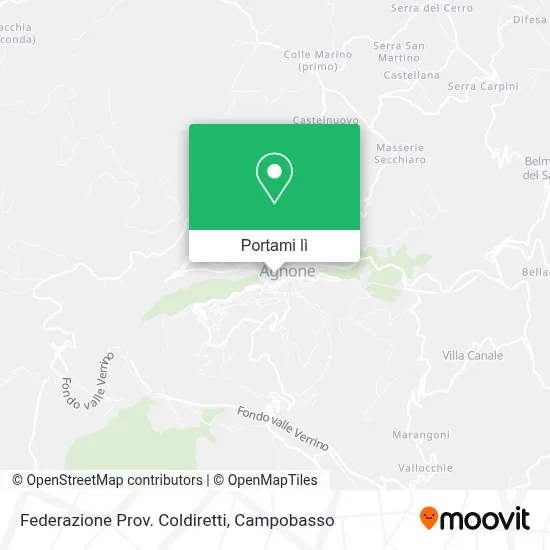 Mappa Federazione Prov. Coldiretti