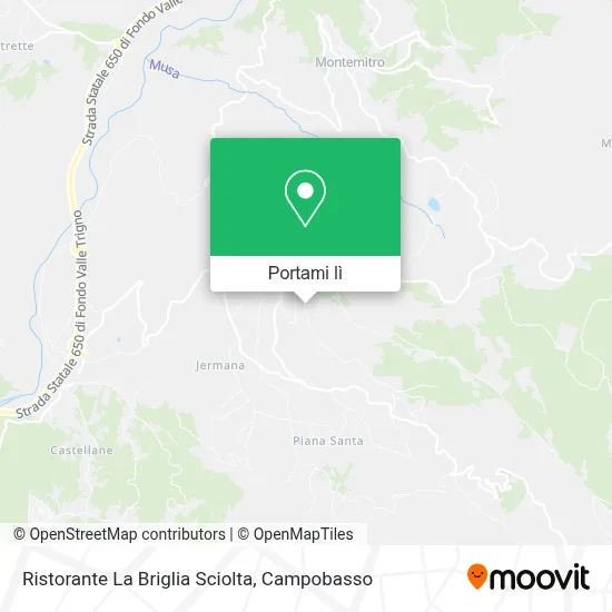 Mappa Ristorante La Briglia Sciolta