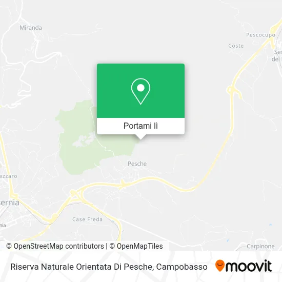 Mappa Riserva Naturale Orientata Di Pesche