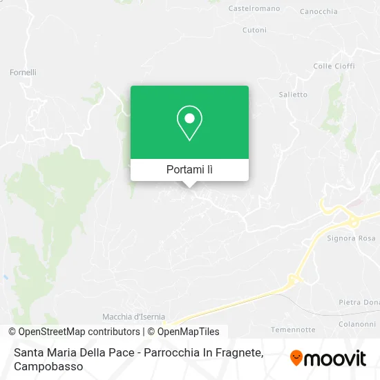 Mappa Santa Maria Della Pace - Parrocchia In Fragnete