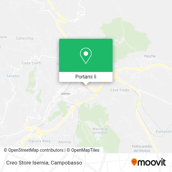 Mappa Creo Store Isernia