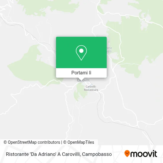 Mappa Ristorante 'Da Adriano' A Carovilli