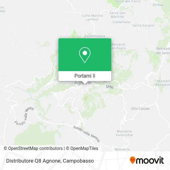 Mappa Distributore Q8 Agnone