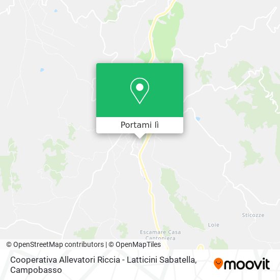 Mappa Cooperativa Allevatori Riccia - Latticini Sabatella