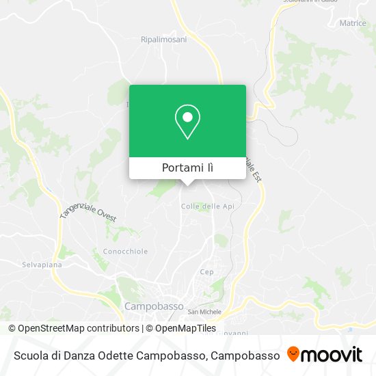 Mappa Scuola di Danza Odette Campobasso