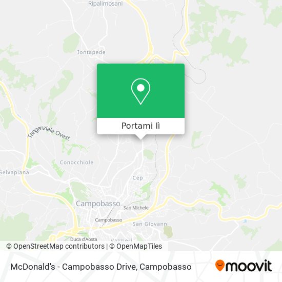 Mappa McDonald's - Campobasso Drive