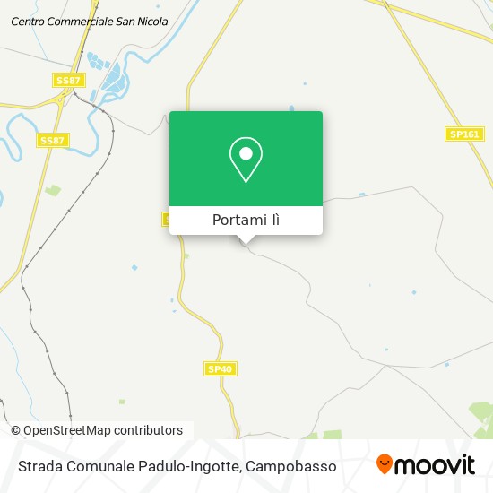 Mappa Strada Comunale Padulo-Ingotte