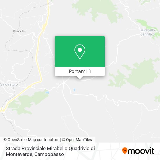 Mappa Strada Provinciale Mirabello Quadrivio di Monteverde