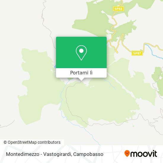 Mappa Montedimezzo - Vastogirardi