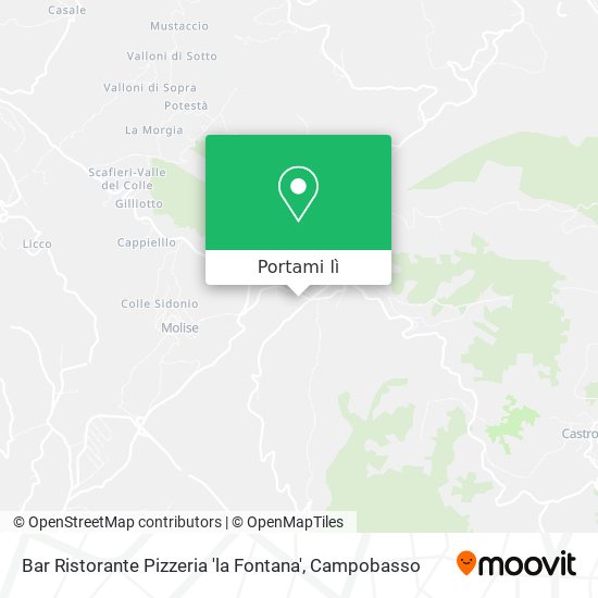 Mappa Bar Ristorante Pizzeria 'la Fontana'