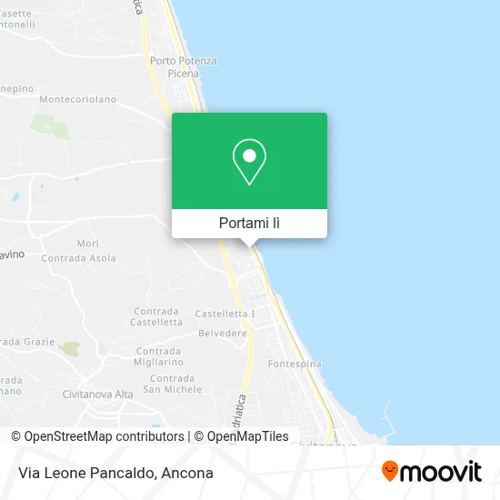 Mappa Via Leone Pancaldo