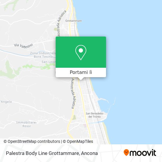 Mappa Palestra Body Line Grottammare