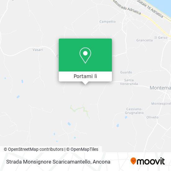 Mappa Strada Monsignore Scaricamantello