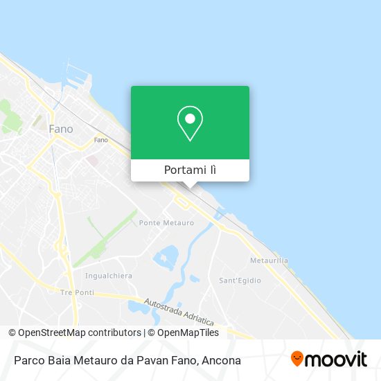Mappa Parco Baia Metauro da Pavan Fano