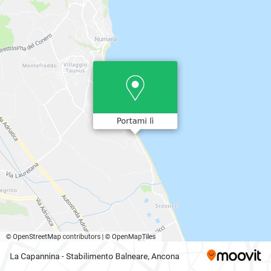 Mappa La Capannina - Stabilimento Balneare