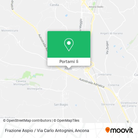 Mappa Frazione Aspio / Via Carlo Antognini