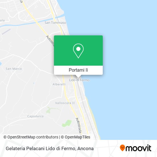 Mappa Gelateria Pelacani Lido di Fermo