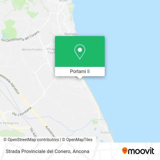 Mappa Strada Provinciale del Conero