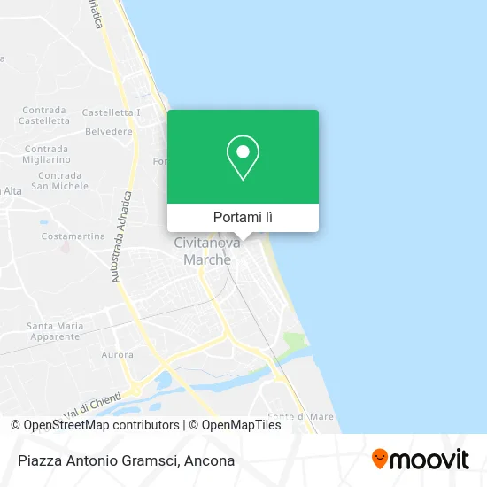 Mappa Piazza Antonio Gramsci