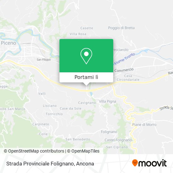 Mappa Strada Provinciale Folignano