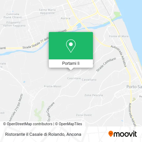 Mappa Ristorante il Casale di Rolando
