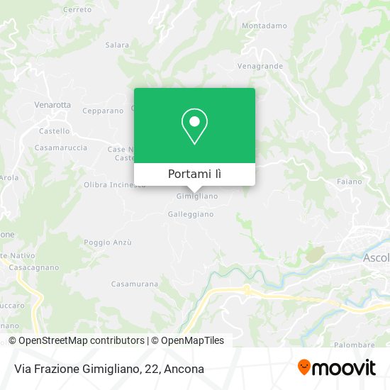 Mappa Via Frazione Gimigliano, 22