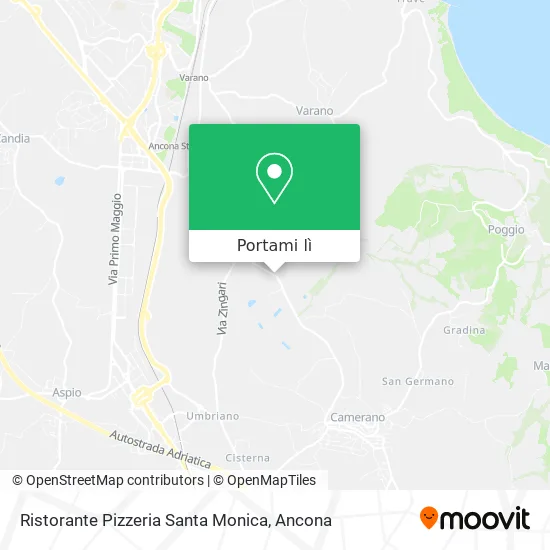 Mappa Ristorante Pizzeria Santa Monica