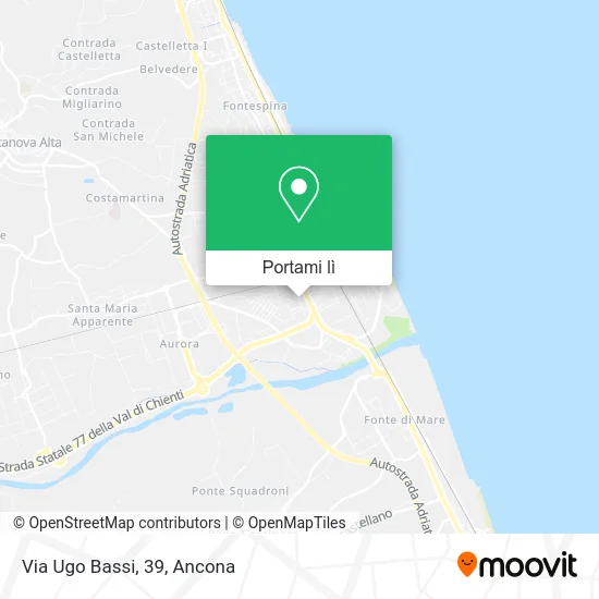 Mappa Via Ugo Bassi, 39