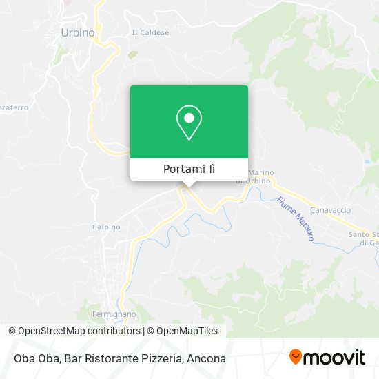 Mappa Oba Oba, Bar Ristorante Pizzeria
