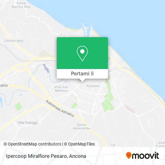 Mappa Ipercoop Miralfiore Pesaro