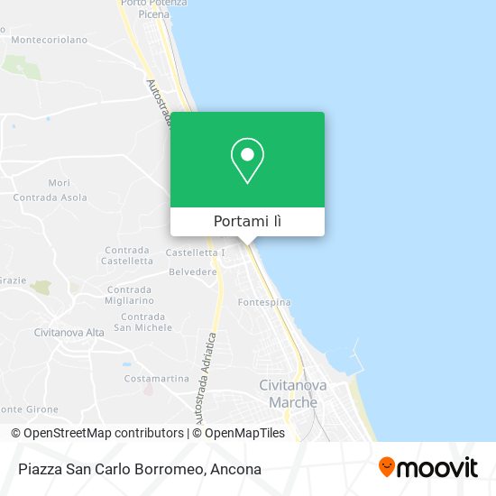 Mappa Piazza San Carlo Borromeo