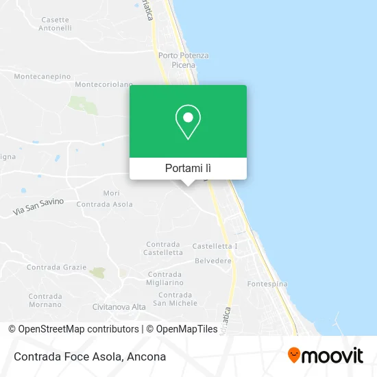 Mappa Contrada Foce Asola