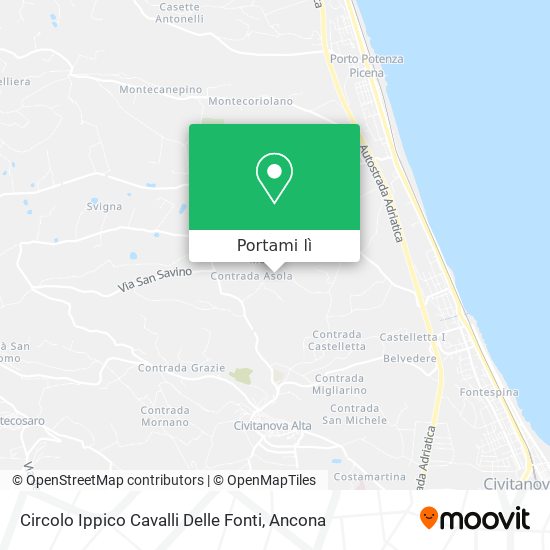 Mappa Circolo Ippico Cavalli Delle Fonti