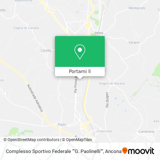 Mappa Complesso Sportivo Federale ""G. Paolinelli""