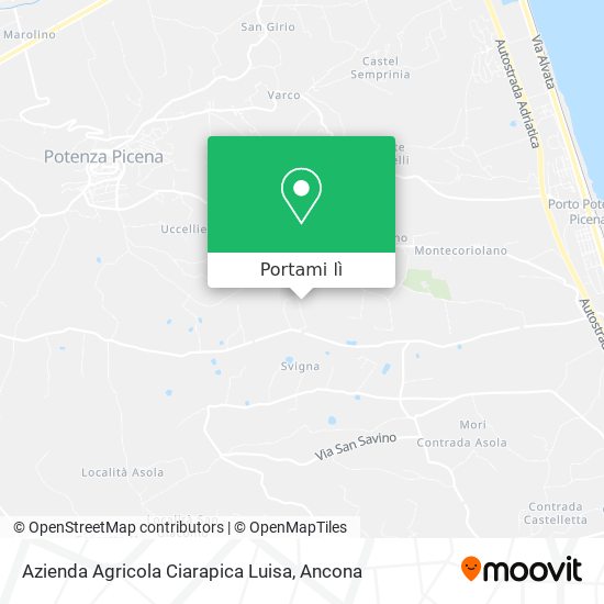 Mappa Azienda Agricola Ciarapica Luisa