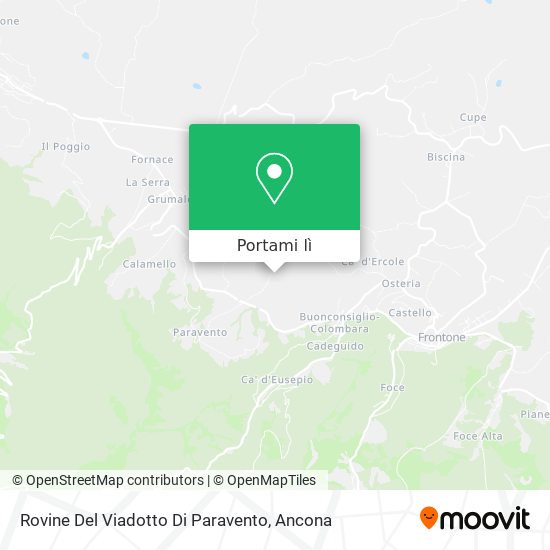 Mappa Rovine Del Viadotto Di Paravento