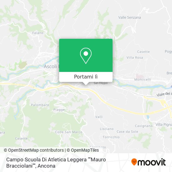 Mappa Campo Scuola Di Atletica Leggera ""Mauro Bracciolani""