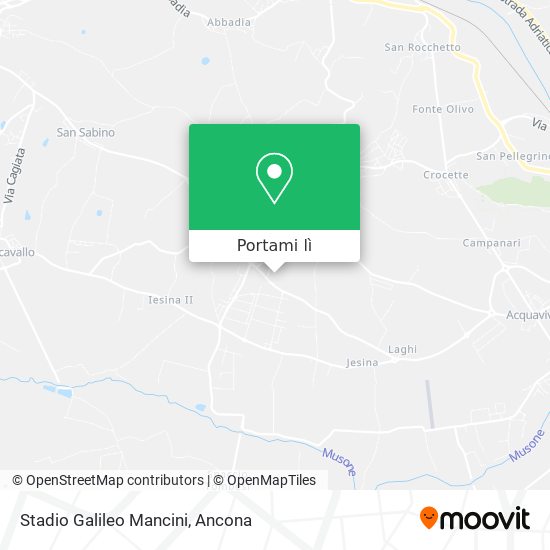 Mappa Stadio Galileo Mancini