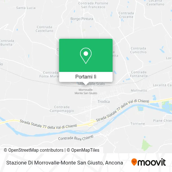 Mappa Stazione Di Morrovalle-Monte San Giusto
