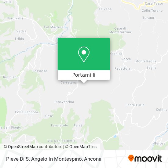Mappa Pieve Di S. Angelo In Montespino