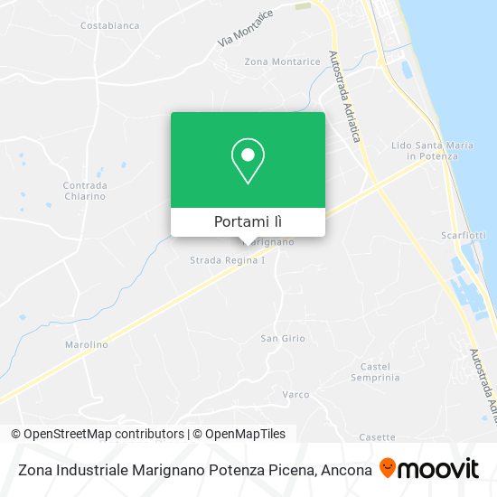 Mappa Zona Industriale Marignano Potenza Picena
