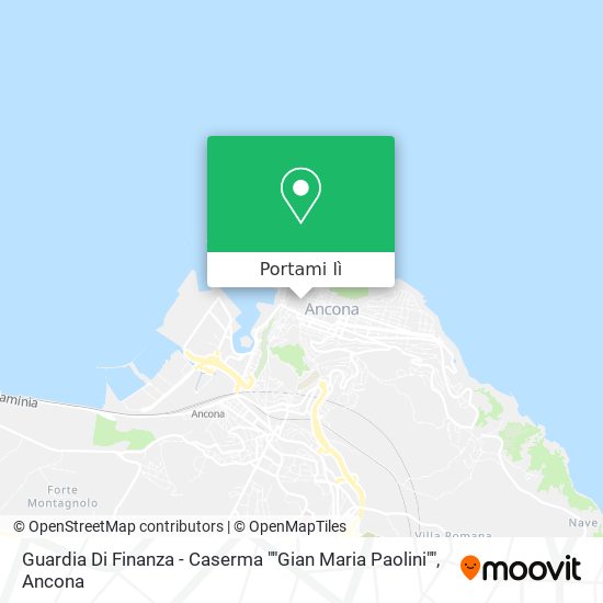 Mappa Guardia Di Finanza - Caserma ""Gian Maria Paolini""