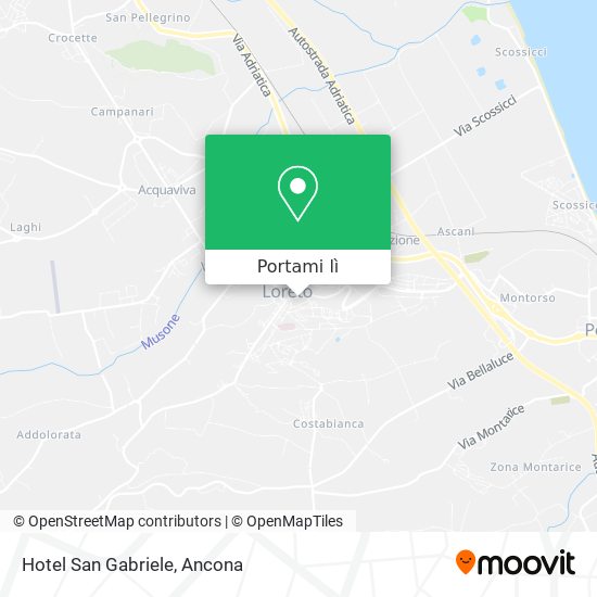 Mappa Hotel San Gabriele