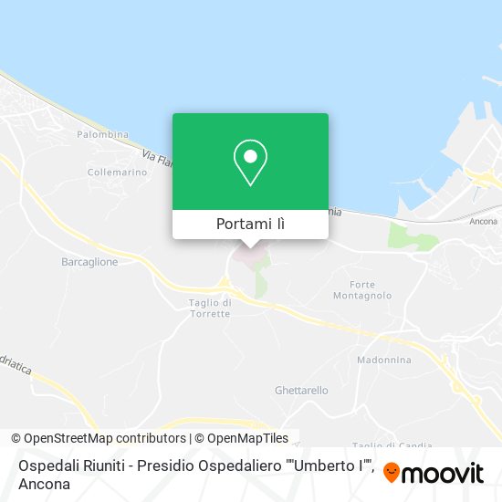Mappa Ospedali Riuniti - Presidio Ospedaliero ""Umberto I""
