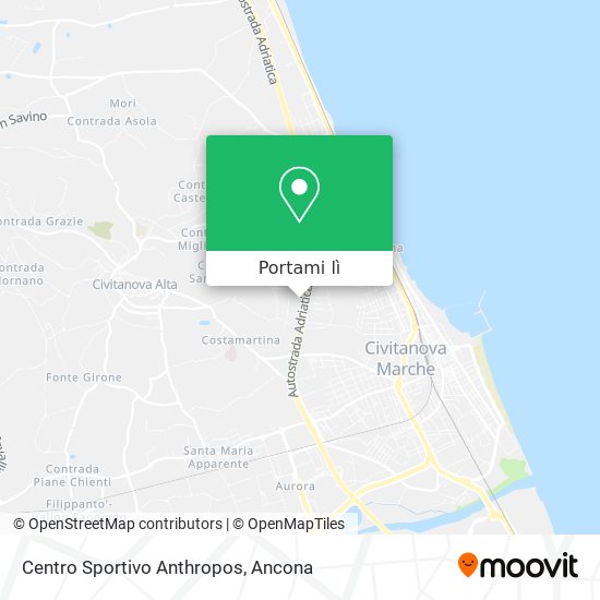 Mappa Centro Sportivo Anthropos