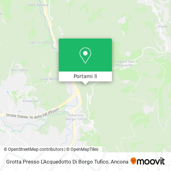 Mappa Grotta Presso L'Acquedotto Di Borgo Tufico