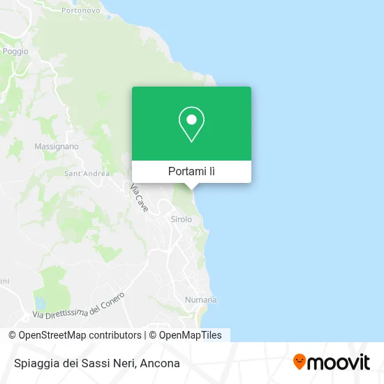 Mappa Spiaggia dei Sassi Neri