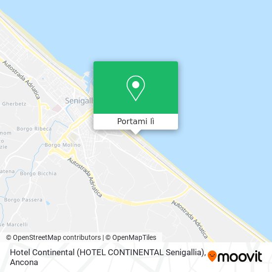 Mappa Hotel Continental (HOTEL CONTINENTAL Senigallia)