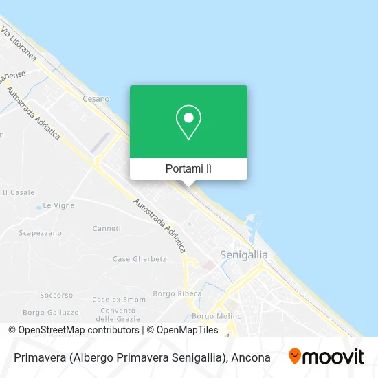 Mappa Primavera (Albergo Primavera Senigallia)