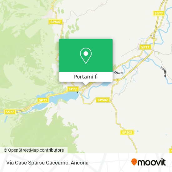 Mappa Via Case Sparse Caccamo